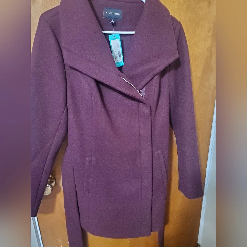 41 Hawthorn Women's Cassandra Moto Coat Belted Coat NWT - Picture 2 of 7